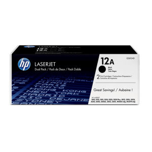 HP 12A 2-pack Black Original LaserJet Toner Cartridges