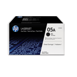 HP 05A 2-pack Black Original LaserJet Toner Cartridges Per cartridge: 2 300 pgs