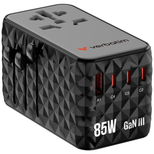 VERBATIM Charge ´n´ Travel Adapter Diamond 85W Retractable Cable CNT-02