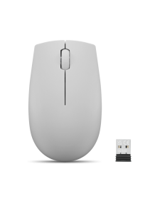 Lenovo 300 Wireless Compact Mouse (Arctic Grey) with battery