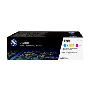 HP 128A 3-pack Cyan/Magenta/Yellow Original LaserJet Toner Cartridges Per cartridge: 1 300