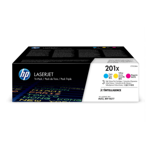 HP 201X 3-pack High Yield Cyan/Magenta/Yellow Original LaserJet Toner Cartridges