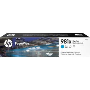 HP 981X High Yield Cyan Original PageWide Cartridge ~10 000 pgs