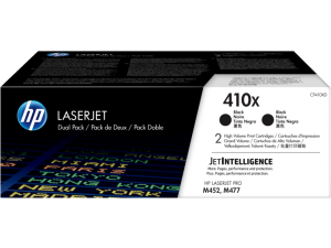 HP 410X 2-pack High Yield Black Original LaserJet Toner Cartridges, Per cartridge: 6,500 p