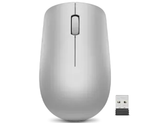 Lenovo 530 Wireless Mouse (Platinum Grey) with battery